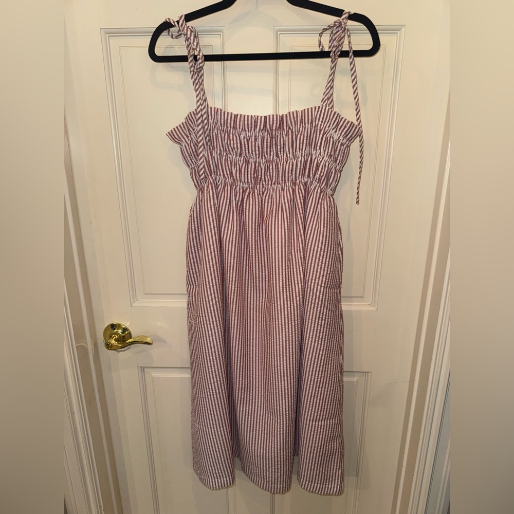 Buddy Love Red and White Striped Midi Dress - Picture 7 of 12
